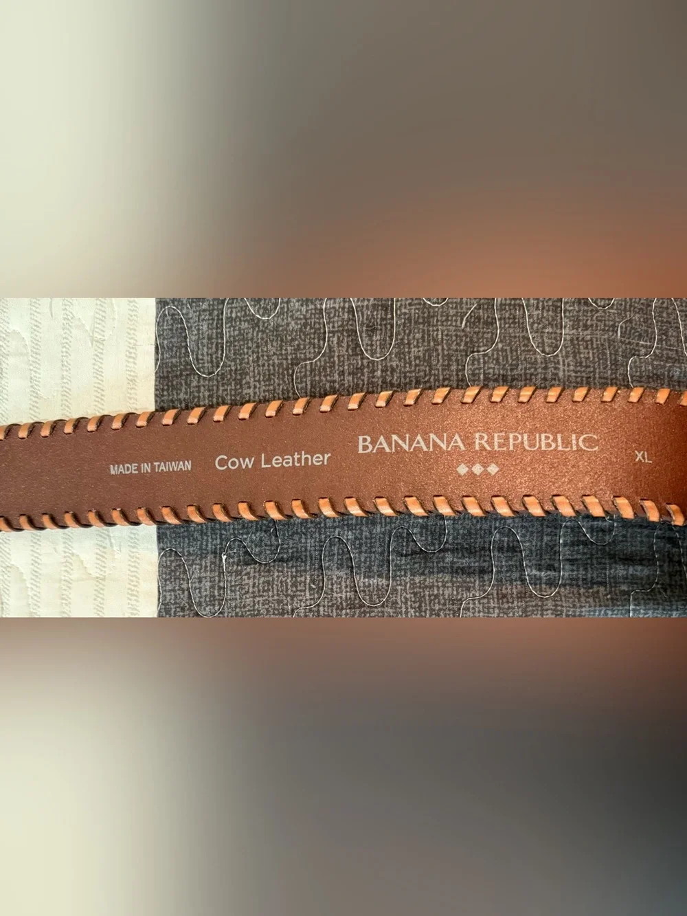 Banana Republic NWOT Wide Whipstitched Genuine Leather Corset Waist Belt Brown